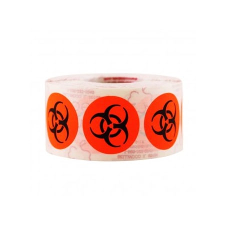 Shamrock Scientific BioHazard Symbol, 1" dia, 1000/rl 248501